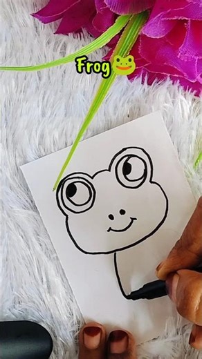 Frog drawing ✍️#frogdrawing #cartoon #cartoonpicture #simpledrawing