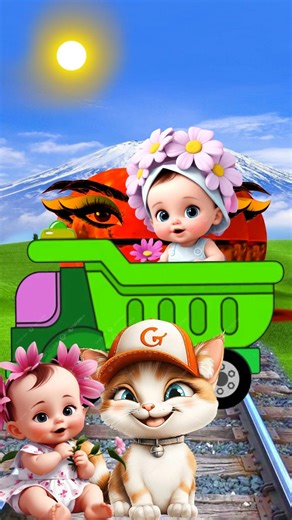 White colors Cute cat & baby vs Pac-Man &traindriver tom VFX 🥰 #funny😜 #video 😄S