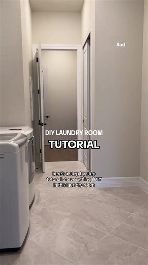 1.4K views · 14 reactions | DIY laundry room (on a budget!) reveal. And, of course I had to give the space a good clean after weeks of DIY mess with my new @Swiffer PowerMop. @Lowe’s #laundryroommakeover #SwifferPa | Leyla DIY & Home Decor | Facebook