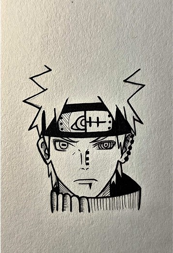 Easy Naruto Pain Drawing Tutorial for Beginners