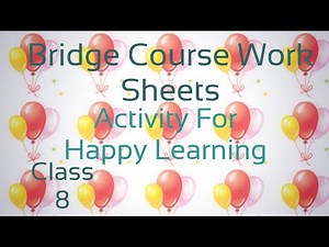 Class 8 Bridge course Activity Page 1and 2