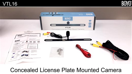 Watch BOYO VTL16 - Concealed License Plate Backup Camera with Parking Lines on Amazon Live