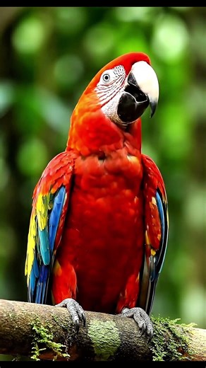 Scarlet Macaw Screaming Sound 🔊 | Wild Bird Short