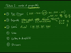 Logique - CHIFFRES - Méthode n°2 - Propriétés