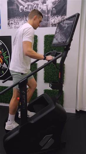 TheJungleGymReviews on Instagram: "The @getstepr STEPR+ is the modern day smart stairclimber/stair stepper with a 27” touchscreen and apps but more importantly is specifically made to fit in residential doors and ceilings for home gym cardio needs. Full review after months of use on YouTube - link in my bio."