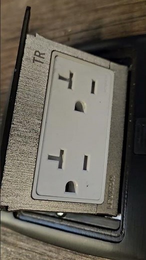 A great floor box option for wood construction #electrician #dayinthelife #electrical #electric