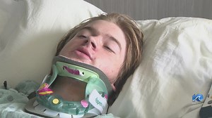 Virginia gymnast learns how to walk again after fall, neck fracture