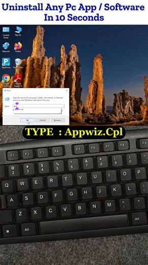 Secret Run Command to Uninstall Apps & software in 2 Seconds! #shorts #windows