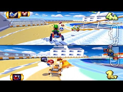 Mario Kart Double Dash Reverse - Mario Vs. Daisy (2 Players Split Screen)