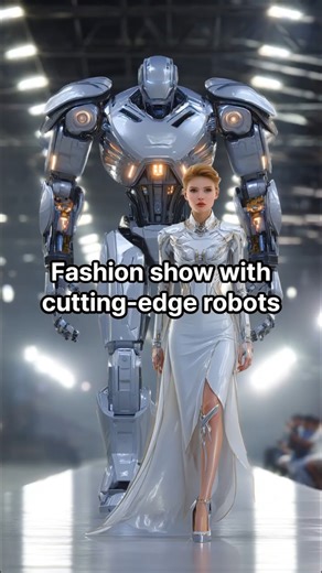 Fashion show with cutting edge robots
