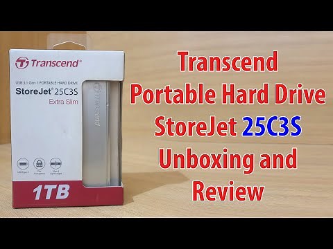 Transcend StoreJet 25C3S Portable Hard Drive Unboxing and Tech Video Reviews
