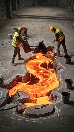 Transforming a hall to dragon epoxy throne room #aivideo #epoxyfloor