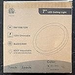 Wembanma 15 Inch LED Ceiling Light - 2700-5000K 5CCT Selectable, 32W 3800LM, Round Flat Panel Low Profile Light Fixtures for Hallway, Kitchen, Bedroom, Laundry, 15 Inch 2Pack White - Amazon.com