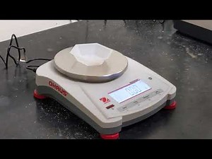 Using a top loading balance