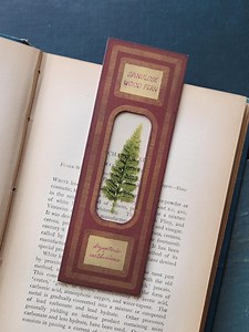 Handmade Bookmark Victorian Microscope Slide Spinulose Wood Fern - Dark Academia Gift for Readers Gift for Book Lovers Botanical Art - Etsy