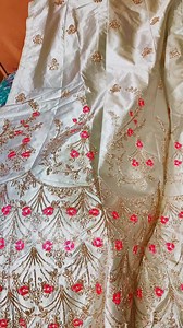 12 reactions · 6 comments | #satin_lehenga朗 #Silver_work Light color with pink floral work李 | Shine With Sayani | Facebook
