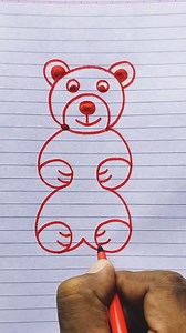 1.5M views · 12K reactions | Teddy Bear Drawing Easy  . . #drawing #draw #artist #artwork #painting #instagram #india #love #trending #viral | Jitendra Patel | Facebook