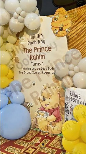 Pooh Theme Birthday Party Decor #birthdaydecor #pooh