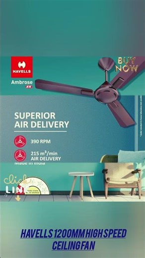 Havells 1200mm Ambrose Energy Saving High Speed Ceiling Fan #amazon #washingmachine