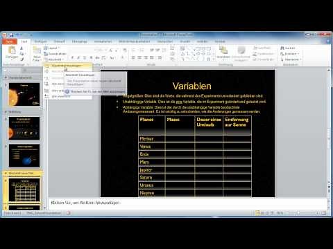 Powerpoint 2010 - Folien in Abschnitte einteilen