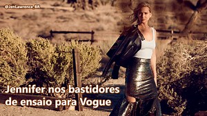 Jennifer Lawrence nos bastidores do ensaio para Vogue (legendado)