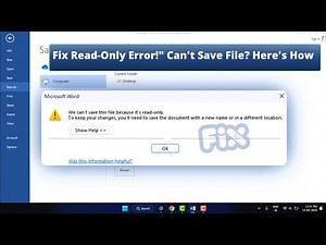 How to Fix ‘We Can’t Save This File Because It’s Read-Only’ Error on Windows 11