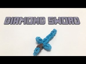 Minecraft Diamond Sword Charm - Rainbow Loom How To Tutorial