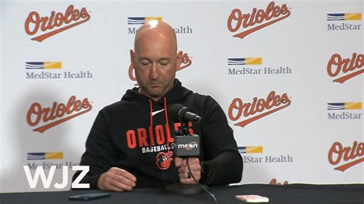 #Orioles manager Craig Albernaz says that he has 7 total fractures in his orbital area and a broken jaw after getting hit with a foul ball. He says he doesn't need surgery or his jaw wired shut but has to eat soft foods for 6 weeks. #Orioles #Birdland @wjz