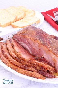 Carve Ham with Pineapple Brown Sugar Glaze - Today's Delight