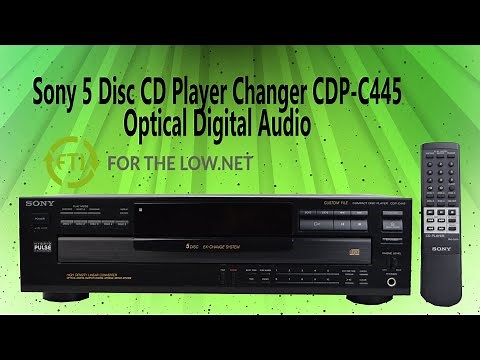 Sony High Density Linear Converter 5 Disc CD Player With Optical Digital Audio CDP-C445 Product Demo