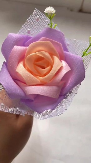 DIY Handmade Rose with Ribbon Craft Tutorial
