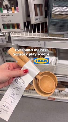 Early Years Finds | Amanda on Instagram: "Obsessed with these sensory play scoops from @ikeauk 🤩 Use them with rice, oats, sand and more! Different scoop sizes open up great opportunities for mathematical language (big, small, full, empty, more, less, heavy, light), while scooping and pouring develops fine motor skills, hand-eye coordination, focus, and early problem-solving. Play that works those little brains and hands 🙌 #sensoryactivity #sensoryplayideas #ikea #play #sensorybin"