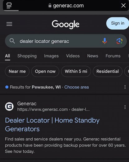 How can I find a Generac service dealer in my area? We've got you covered! https://bit.ly/3W0gITe | Generac