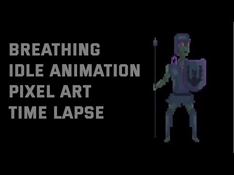 Pixel Art Character Idle Breathing Animation Time Lapse
