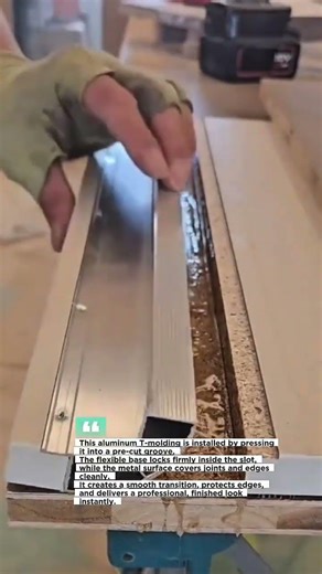Perfect Aluminum T-Molding Install #woodworking #flooring #construction