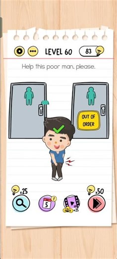 Help this poor man please| Brain test level 60