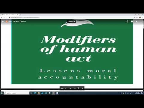 Modifiers of Human Act - Ethics (Part 1)