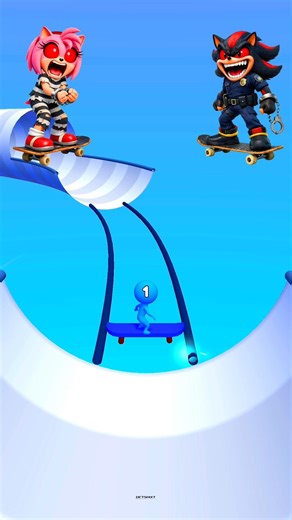 HELP! PRISON AMY SKATE TOWARD SONIC & EVIL COP SHADOW GRABS HER! 😰🛹 #SonicTheHedgehog #Sonic #Shorts