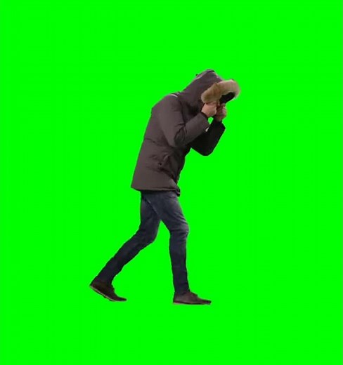 Man walking Green Screen Effect | no sound
