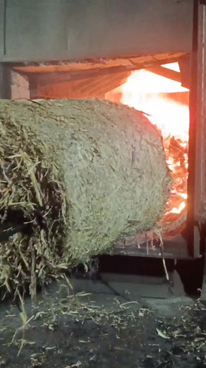 Incinerating Organic Material in Industrial Furnace