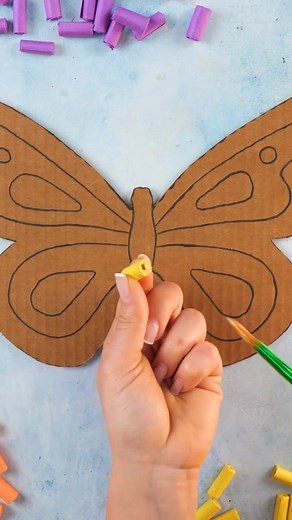 Transform paper into colorful butterflies! 🦋 #crayola #papercrafts #kidscrafts