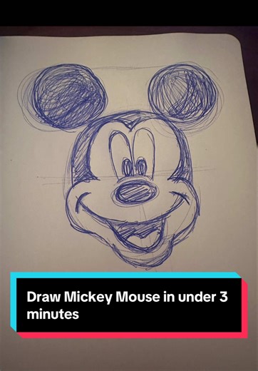 Master Drawing Mickey Mouse in Just 3 Minutes