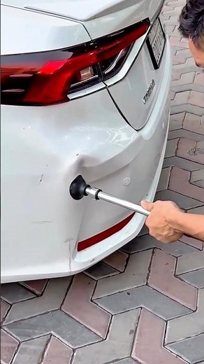 Car Dent Removal Using a Suction Puller Tool