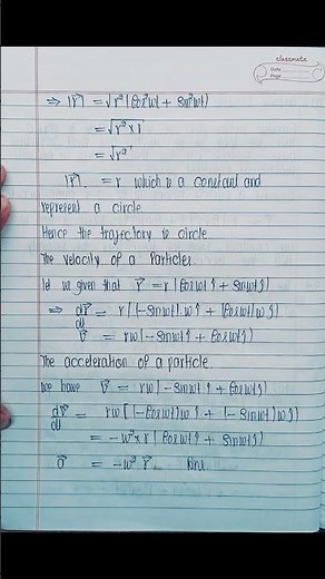 Uniform Circular motion | Example 1.8 An Introduction to Mechanics by D Kleppner and R Kolenkow