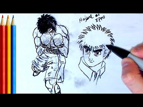 (fast-version) How to Draw Ippo (Hajime no Ippo) - Step by Step Tutorial