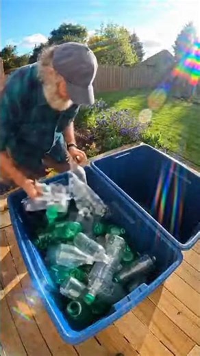 Grandpa Turns Old Bottles into a Colorful Fish Swimming Pool! 😍🏊‍♂️