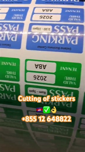 👍Cutting stickers by machine❤️ #sticker #printing #advertising #banner #signboard #love #beautiful