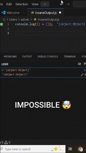 This JavaScript Output is impossible 😇