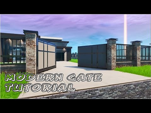 Modern House in Fortnite | Fortnite Creative Tutorial - Fence + Gate Entrance (Fortnite Creative)