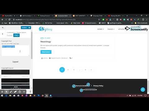 Bizberg WordPress Theme: How to Change Copyright Text on Footer ?